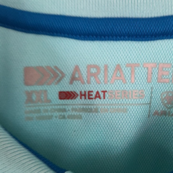 Men’s collar Ariat heat series short sleeve spring collar shirt - Picture 4 of 17